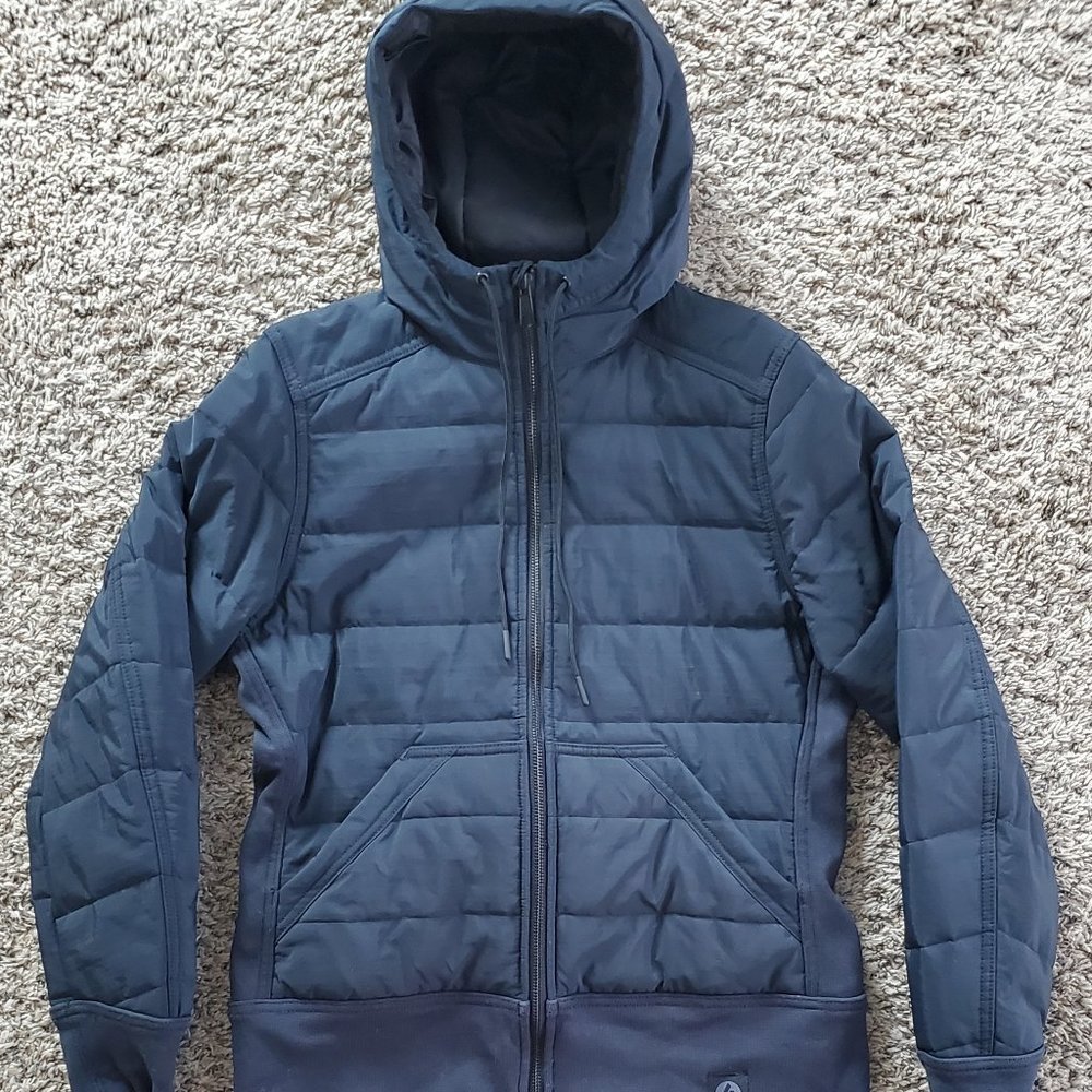 American Giant Blizzard Full Zip Puffer Hoodie Navy M